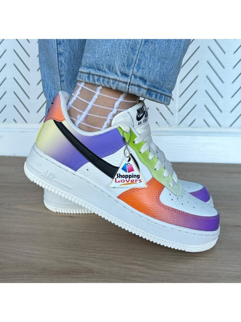 ❤️Nike Air Force 1 Low '07 Womens Shoes Sneaker 6 Purple Orange Ombre FD0801-100